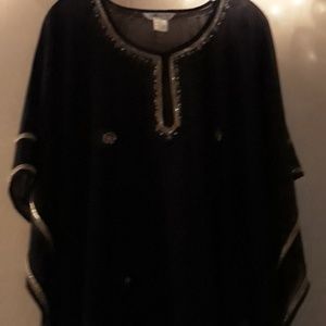 Black & Gold sheer top.